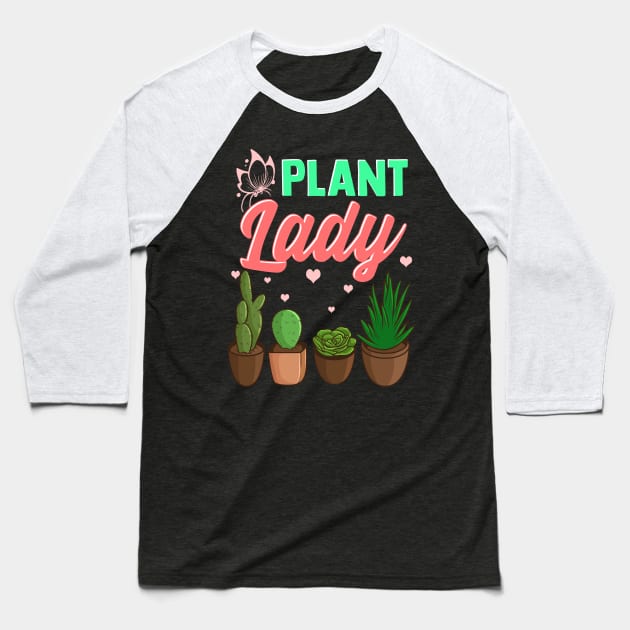 Cute & Funny Plant Lady Planting Gardening Pun Baseball T-Shirt by theperfectpresents